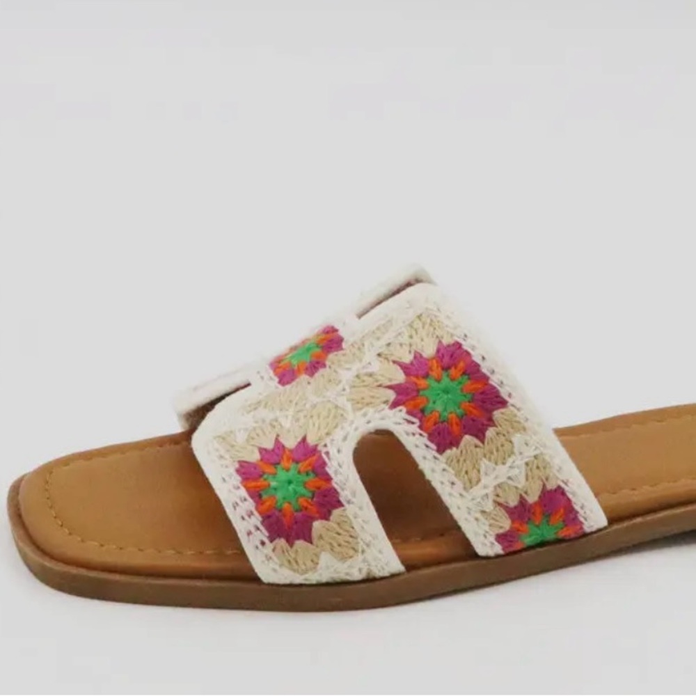 Ivory Crochet Sandal